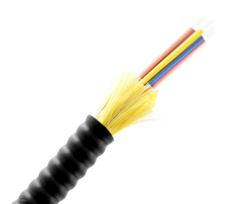 Armored Indoor / Outdoor Fiber Optic Cable Multimode OFNP For Telecommunications